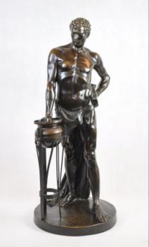 Nackte Figur - patinierte Bronze - Wilhelm Kumm - 1900