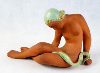 Nackte Figur - Keramik, Terrakotta - Keramické závody Znojmo - 1960