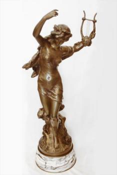 Skulptur - patinierte Bronze, Marmor - Moreau Mathurin - 1900 Skulptur - patinierte Bronze, Marmor - Moreau Mathurin - 1900
