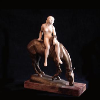 Nackte Figur - Alabaster, Bronze - Albert Heinrich Hussmann,1874-1946 - 1900 Nackte Figur - Alabaster, Bronze - Albert Heinrich Hussmann,1874-1946 - 1900