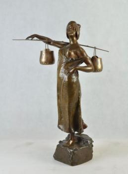 Nackte Figur - patinierte Bronze - Alphonse Emmanuel de Moncel de Perrin - 1905